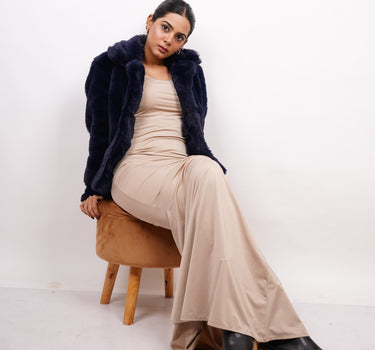 Carol faux fur cropped jacket