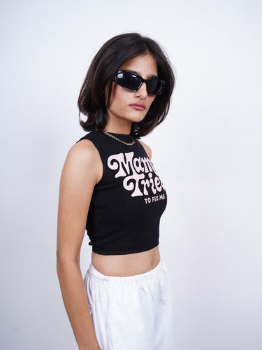 Mama tried to fix me : Burger Bae Sleeveless Rachel Tank For Women