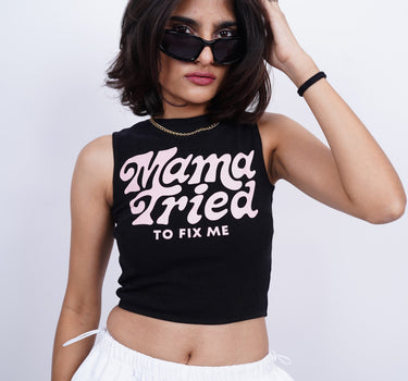 Mama tried to fix me : Burger Bae Sleeveless Rachel Tank For Women