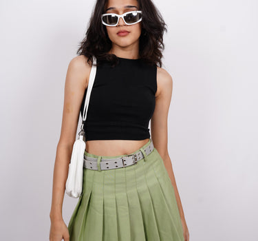 Basic : Burger Bae (Black) Sleeveless Rachel Tank For Women