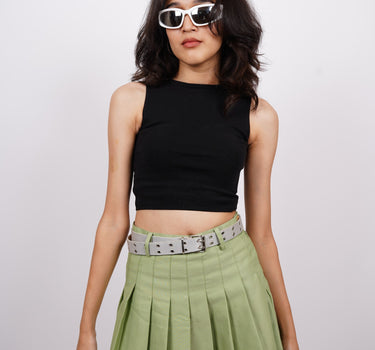 Basic : Burger Bae (Black) Sleeveless Rachel Tank For Women