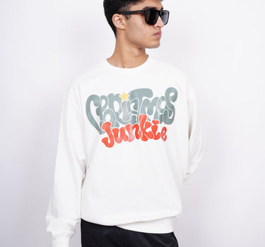 Christmas Junkie : Heavyweight Baggy Sweatshirt For Men And Women