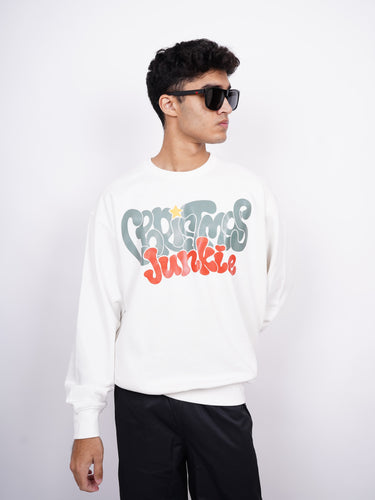 Christmas Junkie : Heavyweight Baggy Sweatshirt For Men And Women