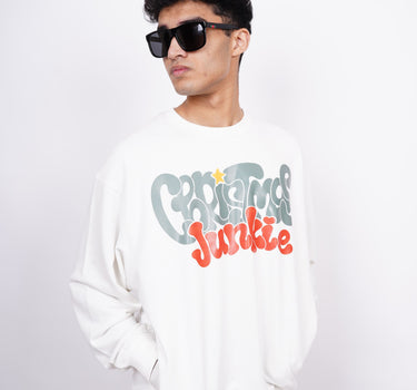 Christmas Junkie : Heavyweight Baggy Sweatshirt For Men And Women