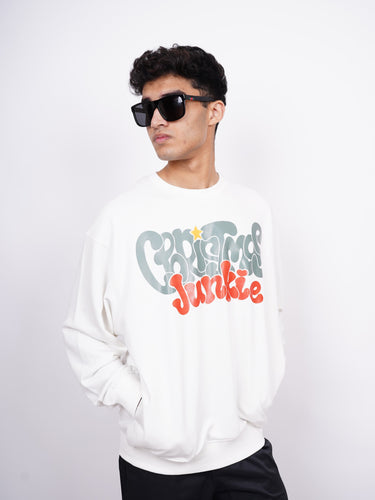 Christmas Junkie : Heavyweight Baggy Sweatshirt For Men And Women