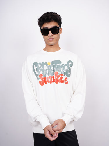 Christmas Junkie : Heavyweight Baggy Sweatshirt For Men And Women
