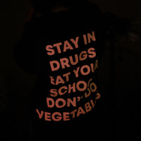 Don't Do Vegetable (Pink Glow) Drop-Sleeved Unisex Tee