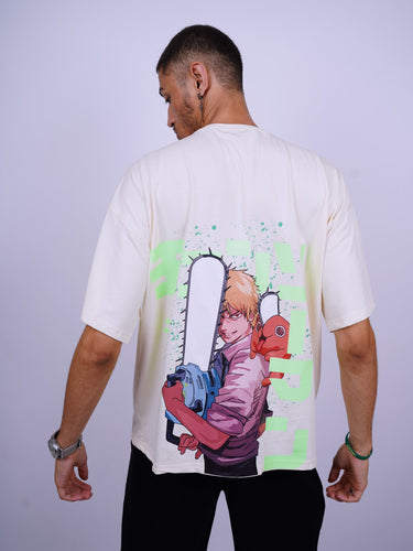 Denji : Chainsawman Glow In Dark Drop Sleeved  Tee For Men and Women