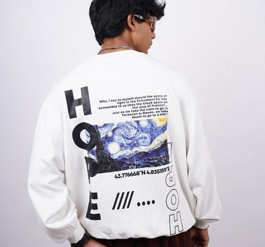 Van Gogh : Starry Night Heavyweight Baggy Sweatshirt For Men And Women