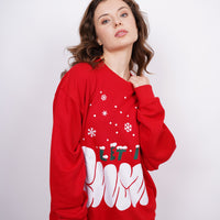 Let It Snow - Heavyweight Baggy Christmas Sweatshirt For Men And Women