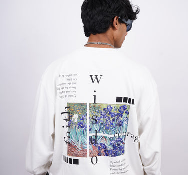 Van Gogh : Irises Heavyweight Baggy Sweatshirt For Men And Women