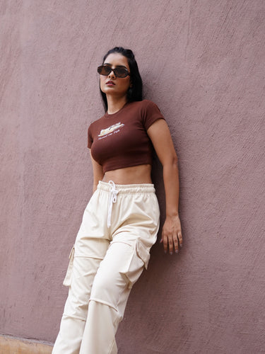 Van Gogh x Burger Brushstroke Sunflower baby tee For Women