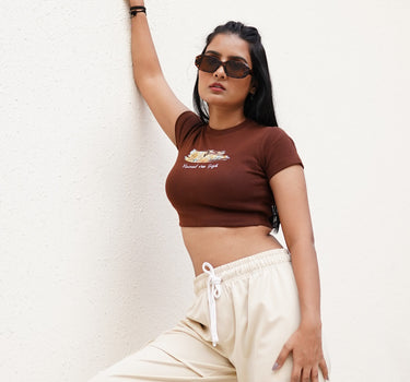 Van Gogh x Burger Brushstroke Sunflower baby tee For Women