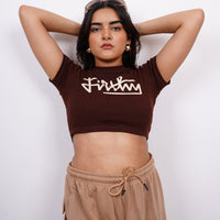 Filthy - Burger Bae Round Neck Crop Baby Tee For Women