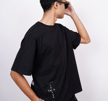 Travis Scott : K Pop : Round Neck Drop Sleeved  tee For Men and Women