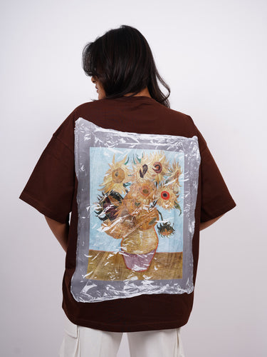 Van Gogh: Soup protected Sunflower Drop Sleeved  Tee For Men and Women