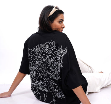 Van Gogh: Sunflowers in a Vase Drop Sleeved  Tee For Men and Women