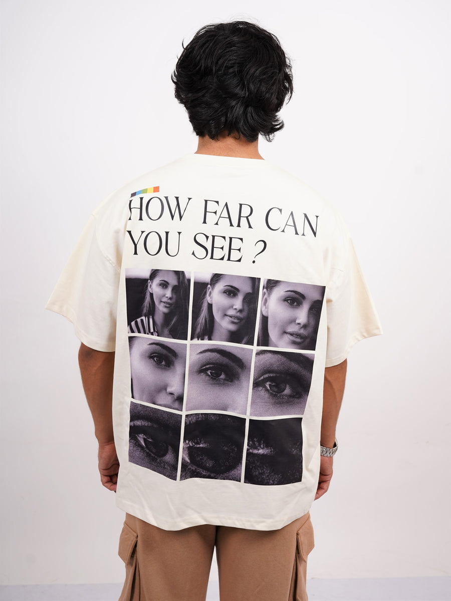 The how far can you see tee - Vision Drop Sleeved Unisex tee (T-shirt)