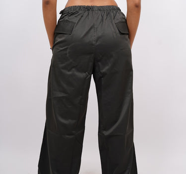 Burger Parachute Pants (Dark Olive Grey) For Women