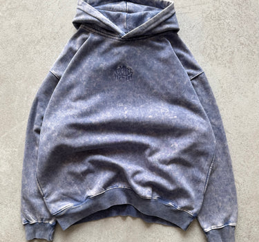 Denim Blue Acid Wash Hoodie