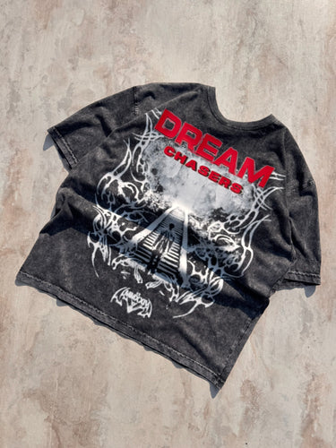 Dream Chaser Acid Wash Drop Sleeved Tee for Men & Women