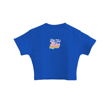 Still That Bitch : Burger Bae Round Neck Crop Baby Tee For Women