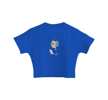 Blueberry Muffin : Burger Bae Round Neck Crop Baby Tee For Women