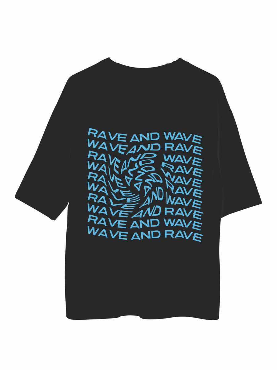 Rave & Wave - Glow In dark (Blue Glow) Burger Bae Oversized Unisex Tee