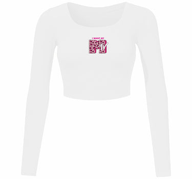 I Want My MTV cheetah Y2K Top For Women