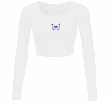 Holly Blue Butterfly Y2K Top For Women