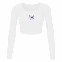 Holly Blue Butterfly Y2K Top For Women