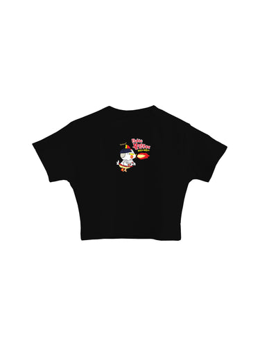 Buldak Ramen Original Chicken : Burger Bae Round Neck Crop Baby Tee For Women