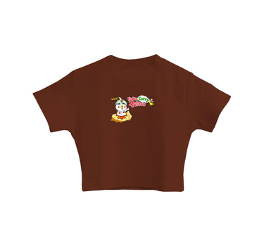 Buldak Ramen Curry : Burger Bae Round Neck Crop Baby Tee For Women