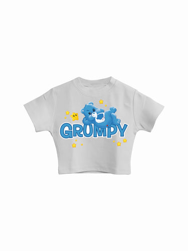 Grumpy Bear : Burger Bae Round Neck Crop Baby Tee For Women