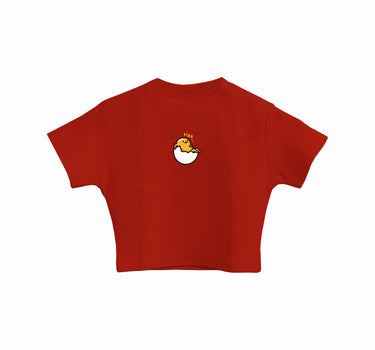 Gudetama : Burger Bae Round Neck Crop Baby Tee For Women