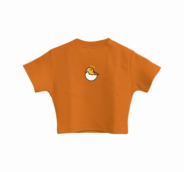 Gudetama : Burger Bae Round Neck Crop Baby Tee For Women