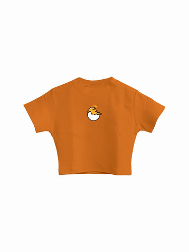 Gudetama : Burger Bae Round Neck Crop Baby Tee For Women
