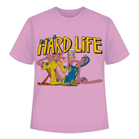 Hard Life- Pink Panther Regular Tee For Men and Women