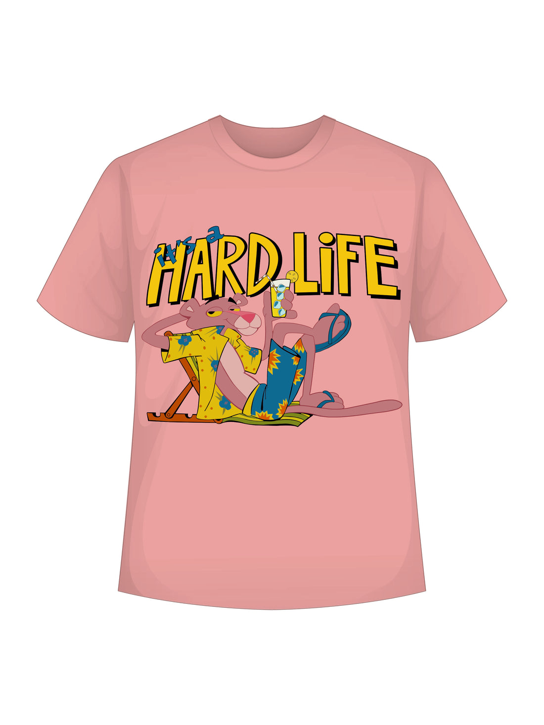 Hard Life- Pink Panther Regular Unisex Tee