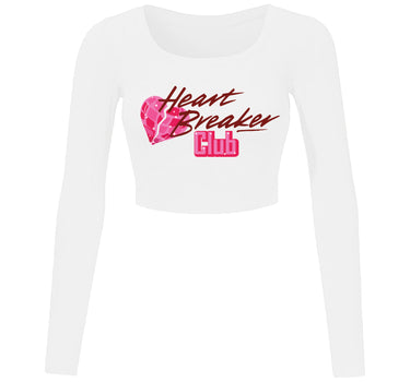 Heart Breaker : Burger Bae Round Neck Y2k Top For Women