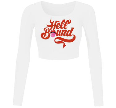 Hell Bound : Crop Full Sleeve Y2k Top For Women