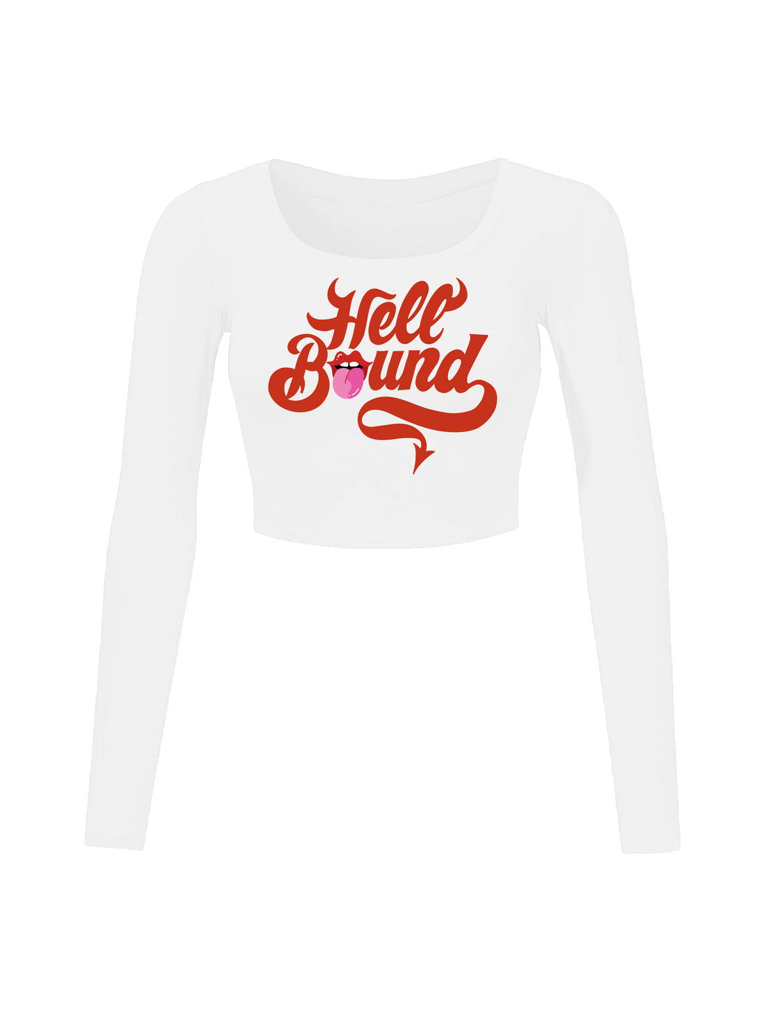 Hell Bound - Crop Full Sleeve Y2k Top For Women