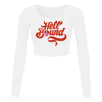 Hell Bound - Crop Full Sleeve Y2k Top For Women