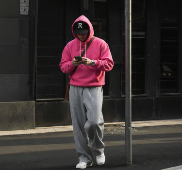 Raspberry Sorbet Hoodie (Hot Pink) : Ye Heavyweight Baggy Hoodie For Men and Women
