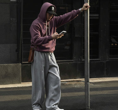 PLUM : Ye Burger Logo Heavyweight Baggy Hoodie For Men and Women