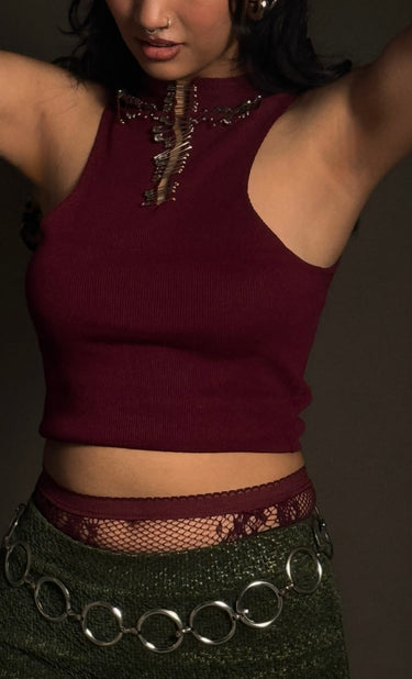 The Boiler Room Sleeveless Racer Tank For Women