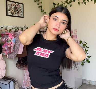 Slay Era Juice It Girl Baby tee for Women