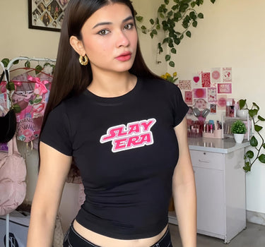 Slay Era Juice It Girl Baby tee for Women