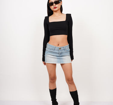 Zendaya Top (Shoulder Pad Full Sleeves Summer Cotton Lycra Top by Burger Bae)