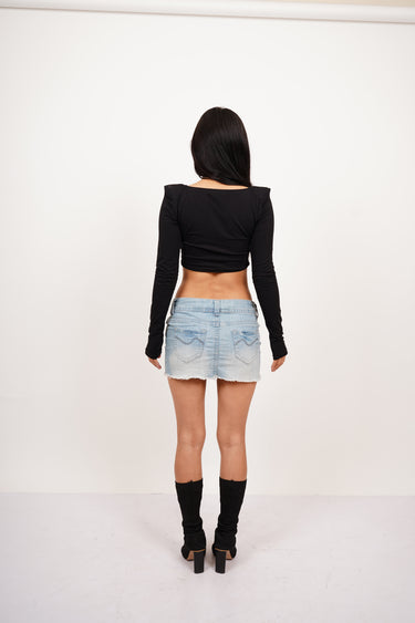 Zendaya Top (Shoulder Pad Full Sleeves Summer Cotton Lycra Top by Burger Bae)